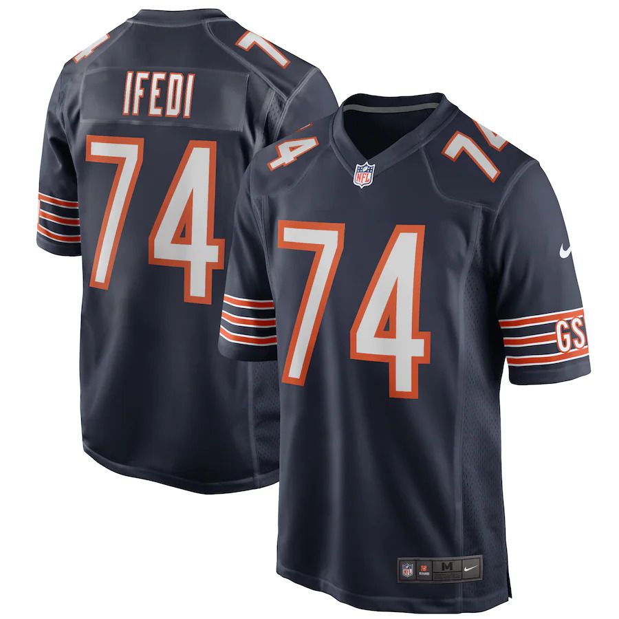 Men Chicago Bears #74 Germain Ifedi Nike Navy Game Player NFL Jersey->->NFL Jersey